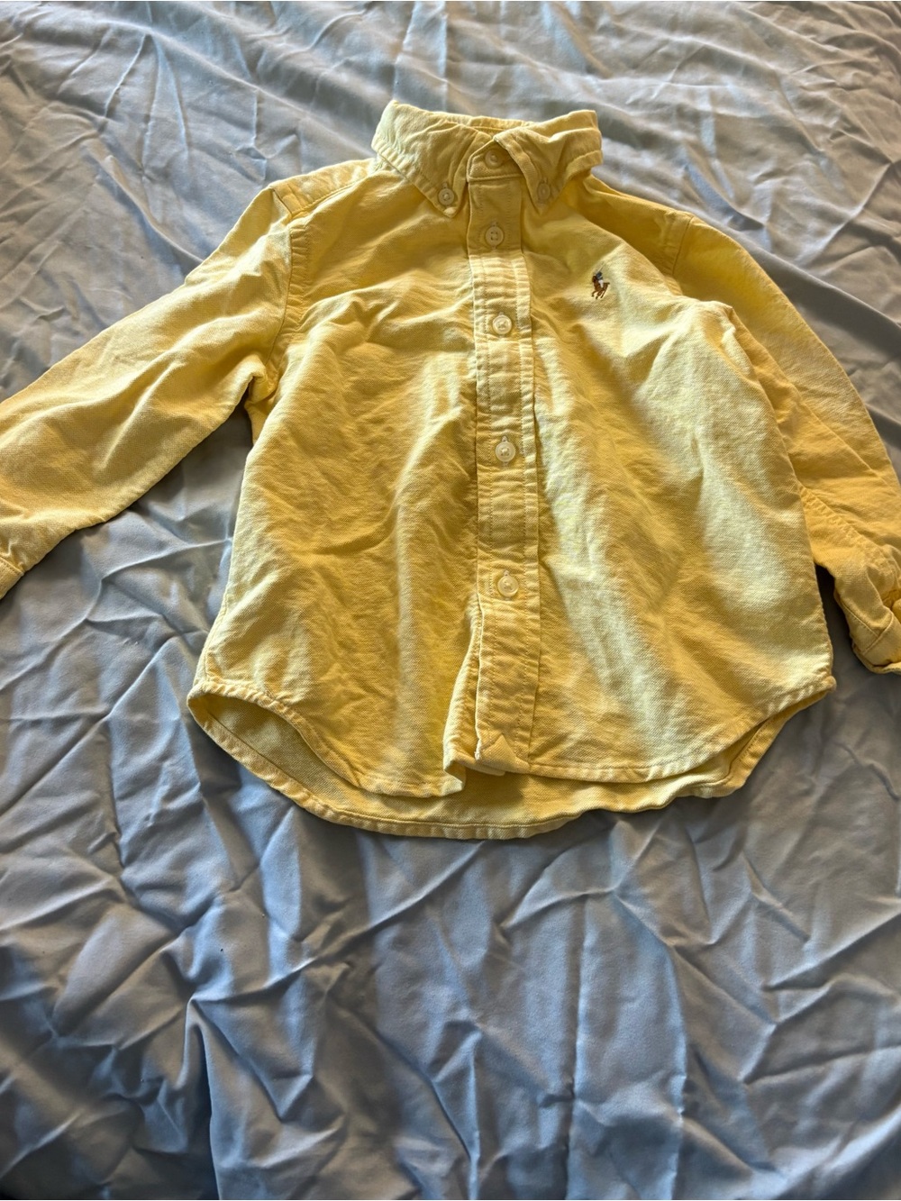 Ralph Lauren Pale Yellow Button-Down Shirt for Kids